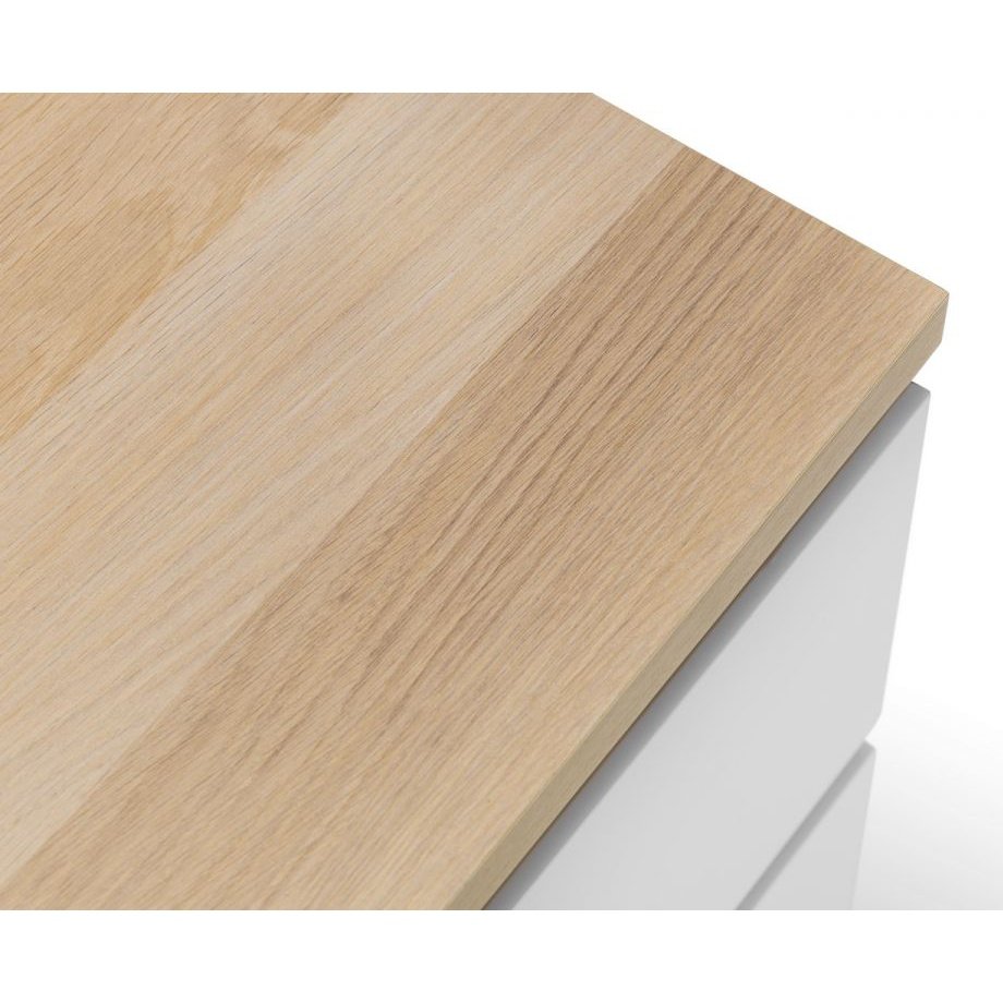 Jupiter 2 Drawer Bedside - White/Oak