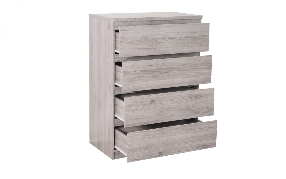 Jupiter 4 Drawer Chest - Grey Oak