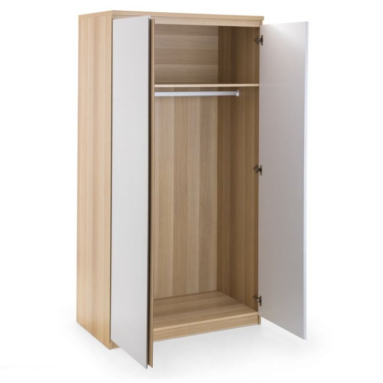 Jupiter 2 Door Wardrobe - White/Oak