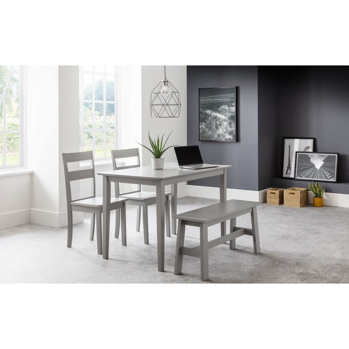 Kobe Dining Set (Bench & 2 Chairs)