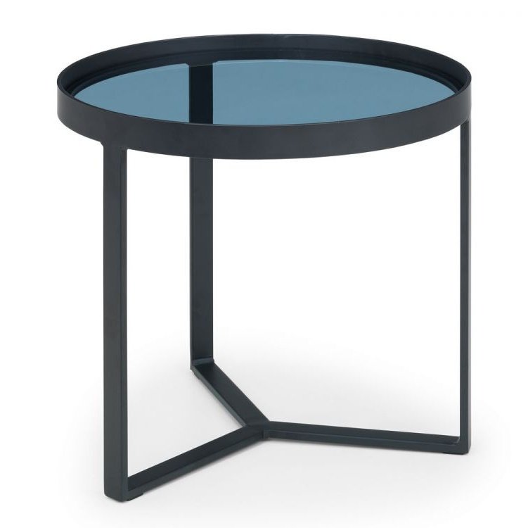 Loft Lamp Table - Smoked Glass