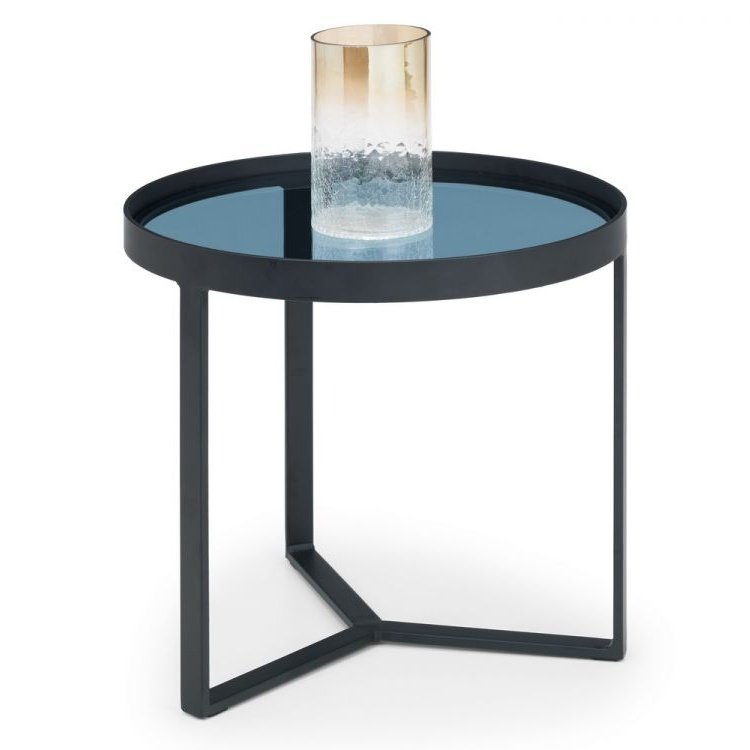Loft Lamp Table - Smoked Glass