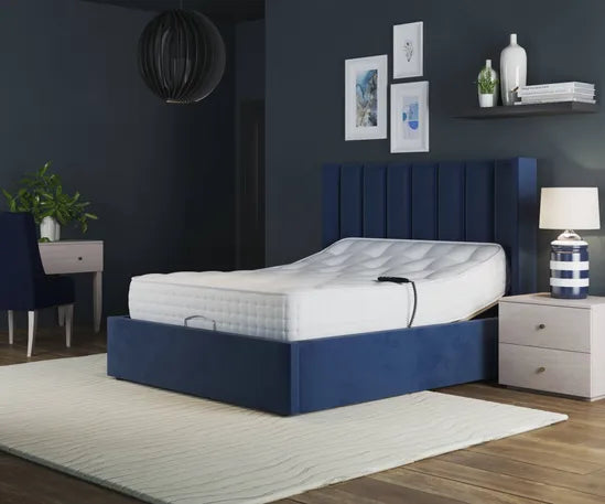 Paris Electric Adjustable Bed Frame with Winged Headboard