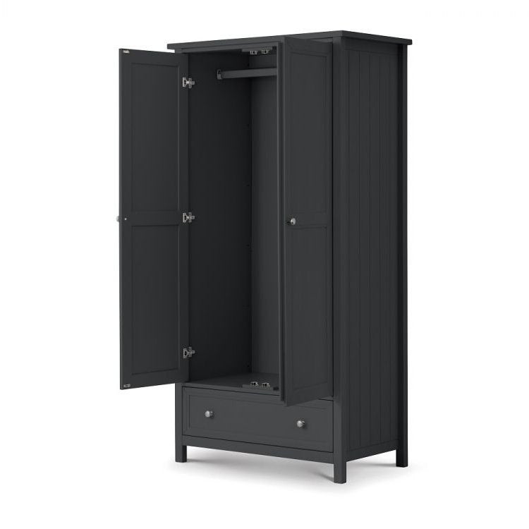 Maine 2 Door Combination Wardrobe - Anthracite
