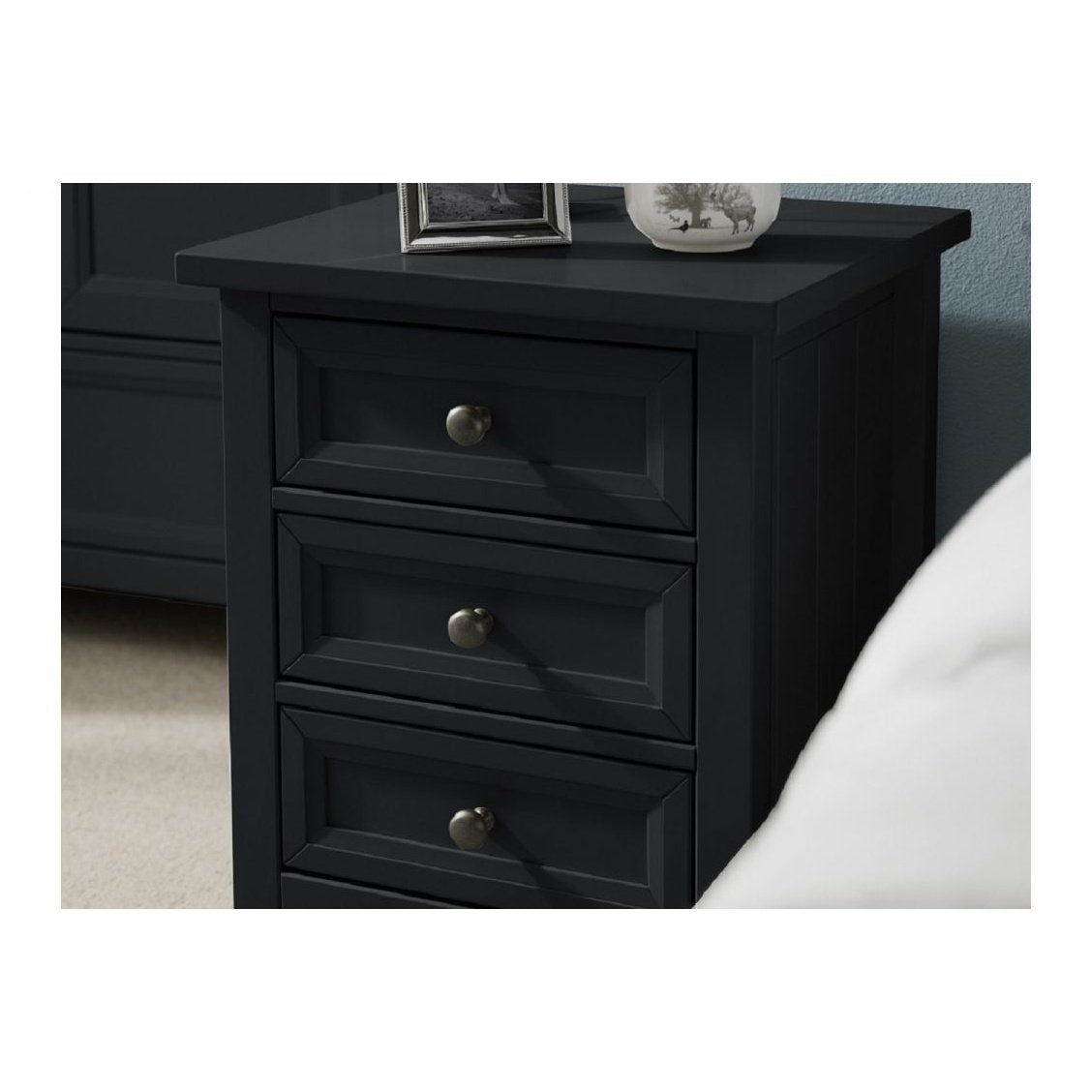 Maine 3 Drawer Bedside - Anthracite
