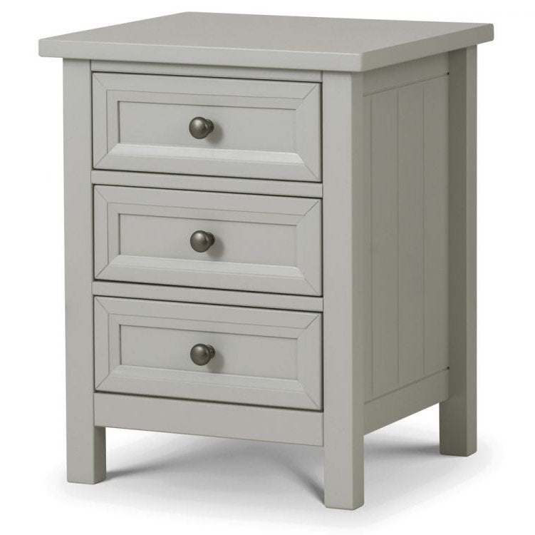 Maine 3 Drawer Bedside - Dove Grey