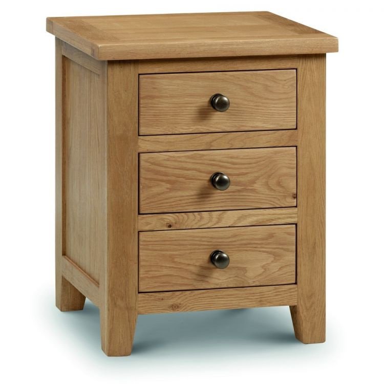 Marlborough Oak 3 Drawer Bedside