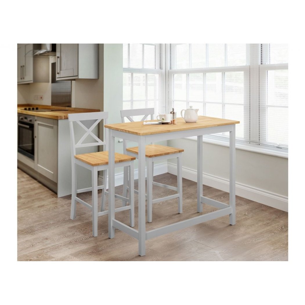 Marlow Bar Set - Elephant Grey & Oak