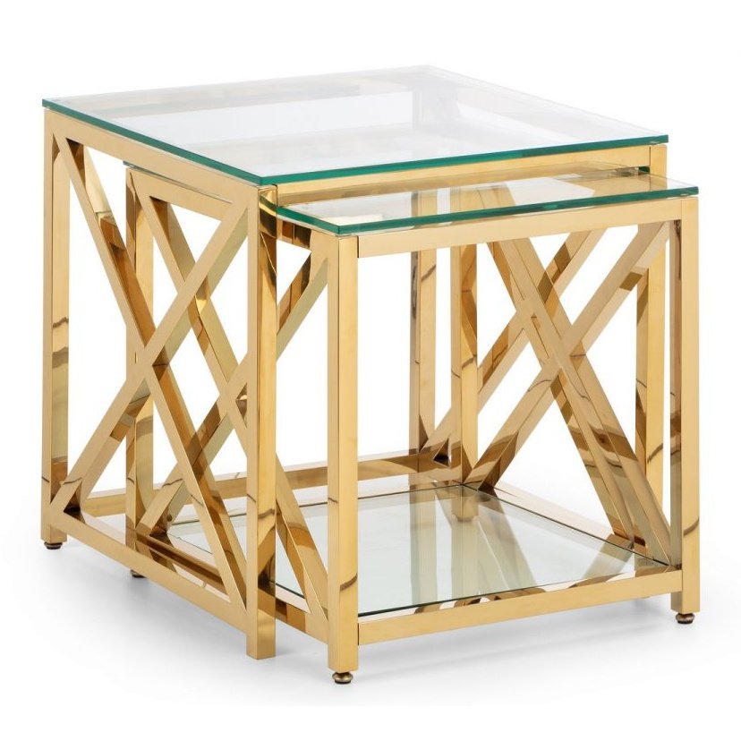 Miami Nest of Tables - Gold