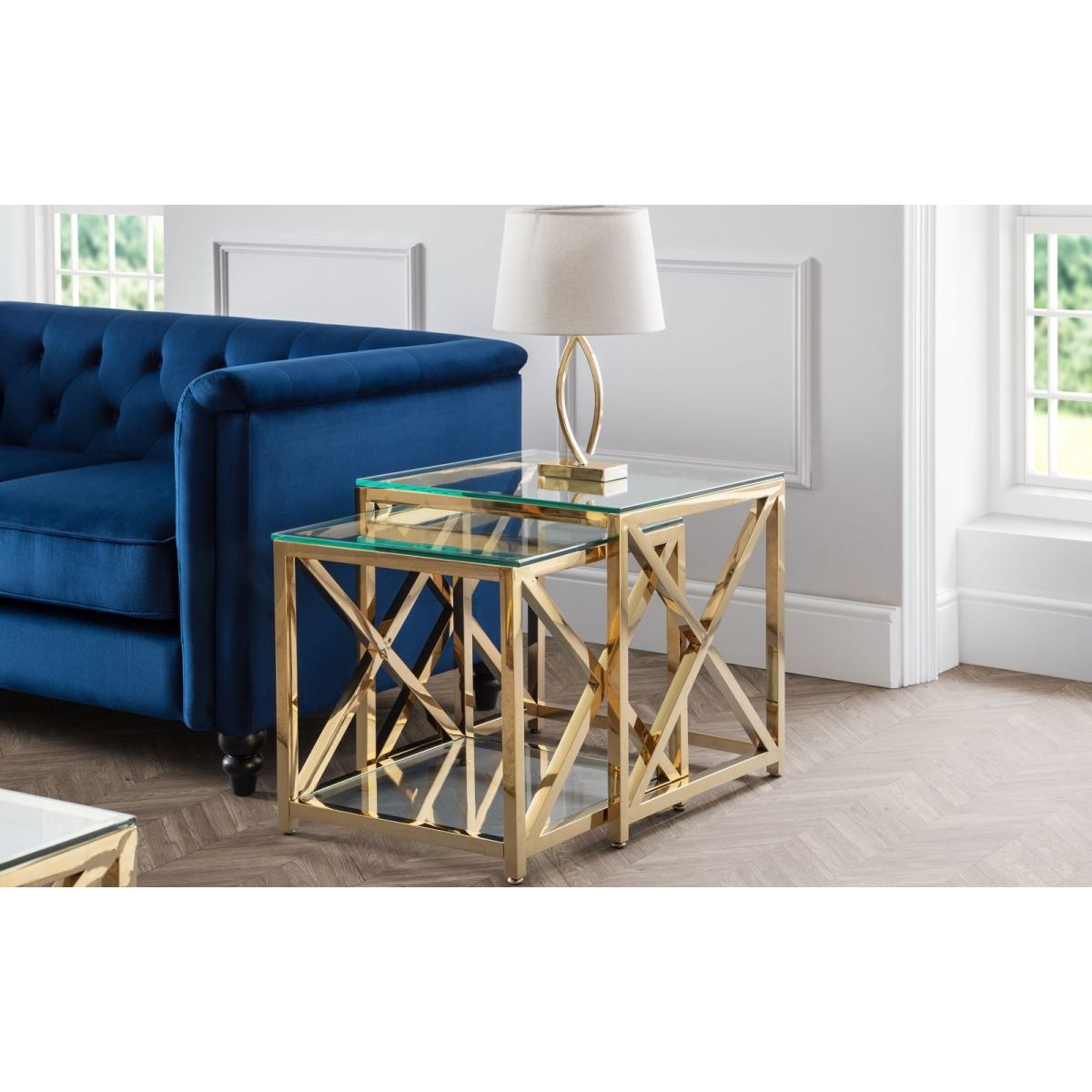 Miami Nest of Tables - Gold