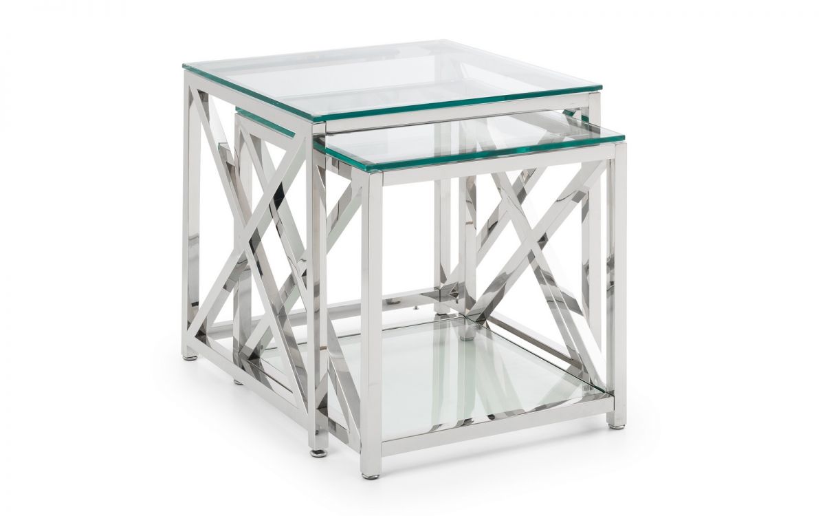 Miami Nest of Tables - Silver