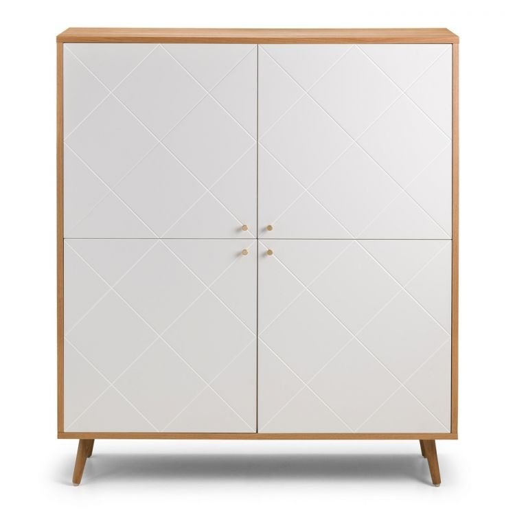 Moritz 4 Door Cabinet - Oak/White
