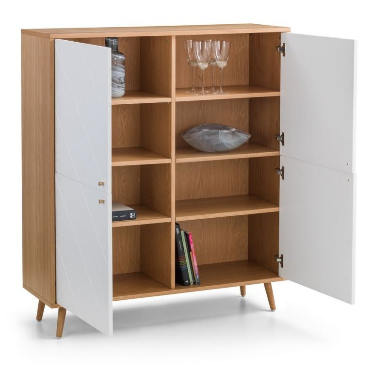 Moritz 4 Door Cabinet - Oak/White