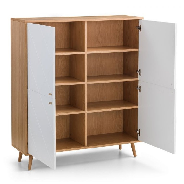 Moritz 4 Door Cabinet - Oak/White