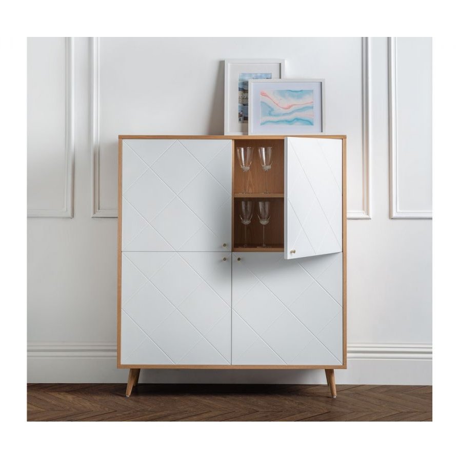 Moritz 4 Door Cabinet - Oak/White