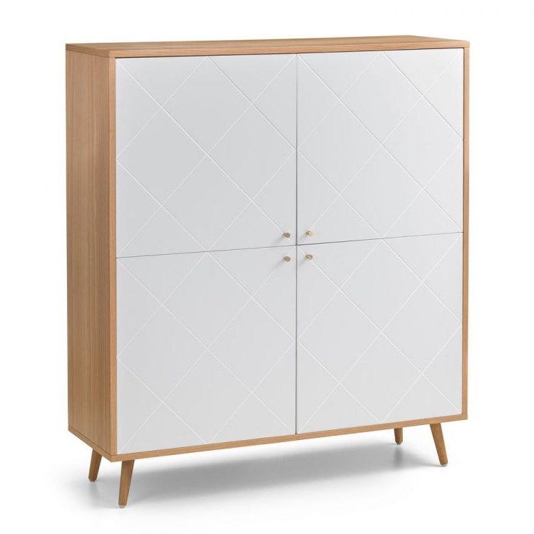 Moritz 4 Door Cabinet - Oak/White