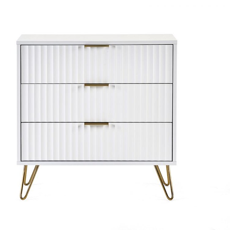 Murano 3 Drawer Chest - Matte White
