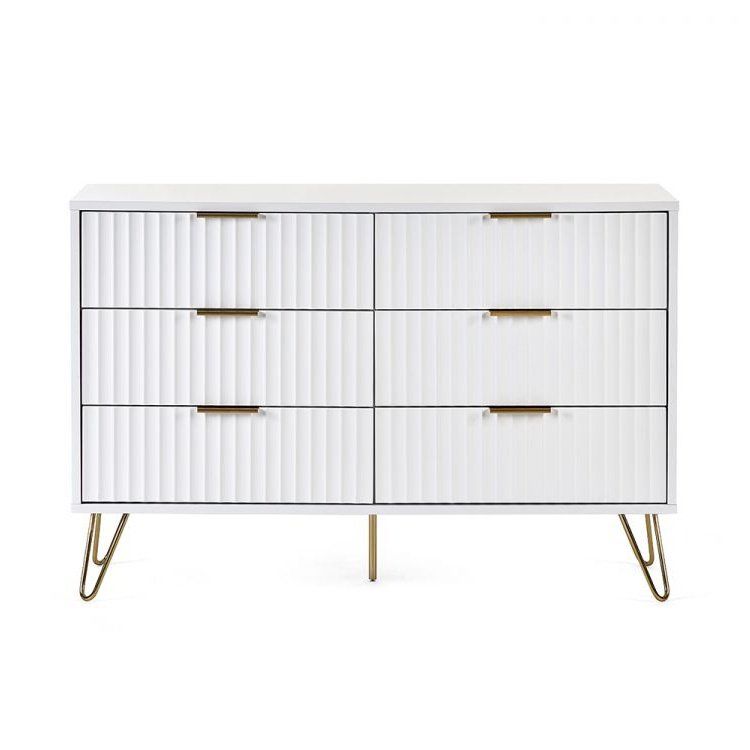 Murano 6 Drawer Chest - Matte White