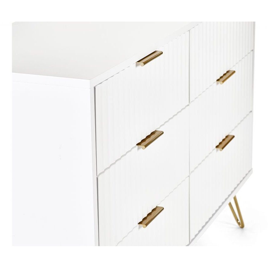 Murano 6 Drawer Chest - Matte White