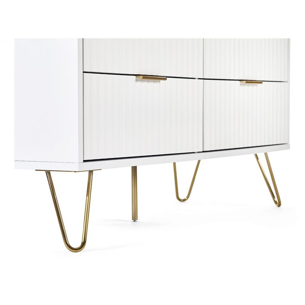 Murano 6 Drawer Chest - Matte White