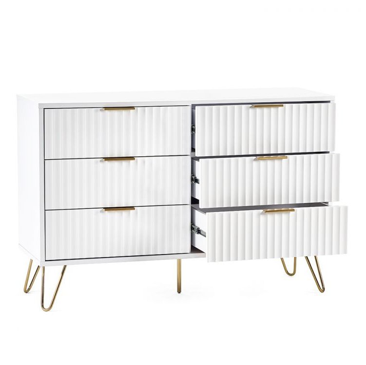 Murano 6 Drawer Chest - Matte White