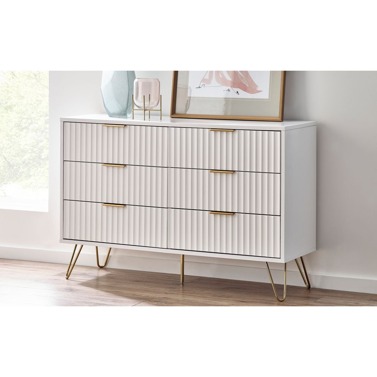 Murano 6 Drawer Chest - Matte White