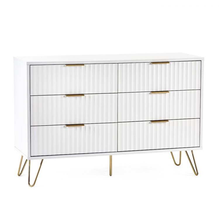 Murano 6 Drawer Chest - Matte White