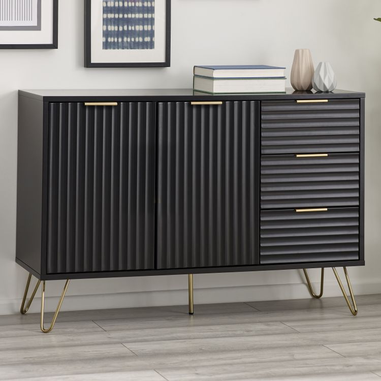 Murano Large Sideboard - Matte Black