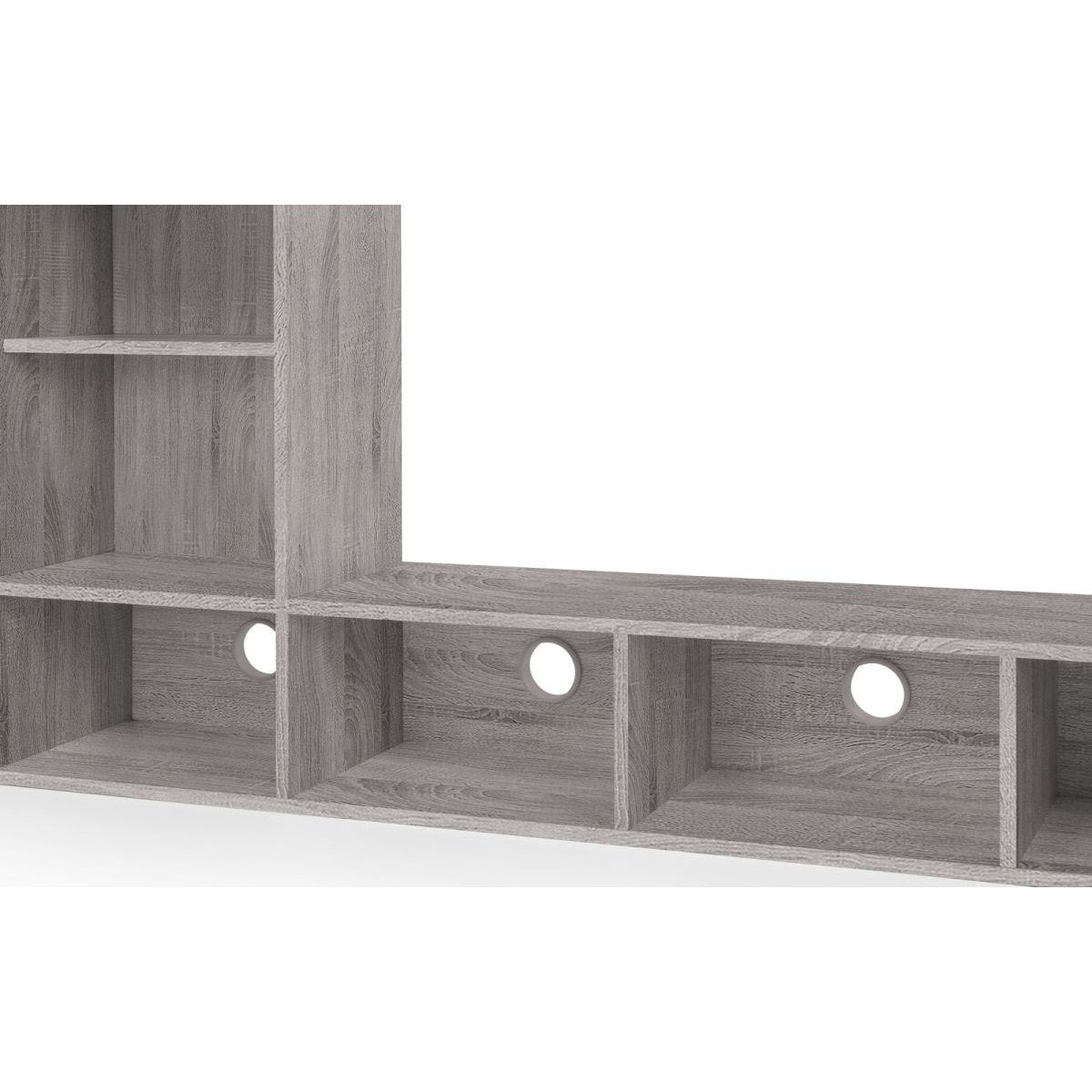 Nebula Gaming Bed with Desk - Grey Oak