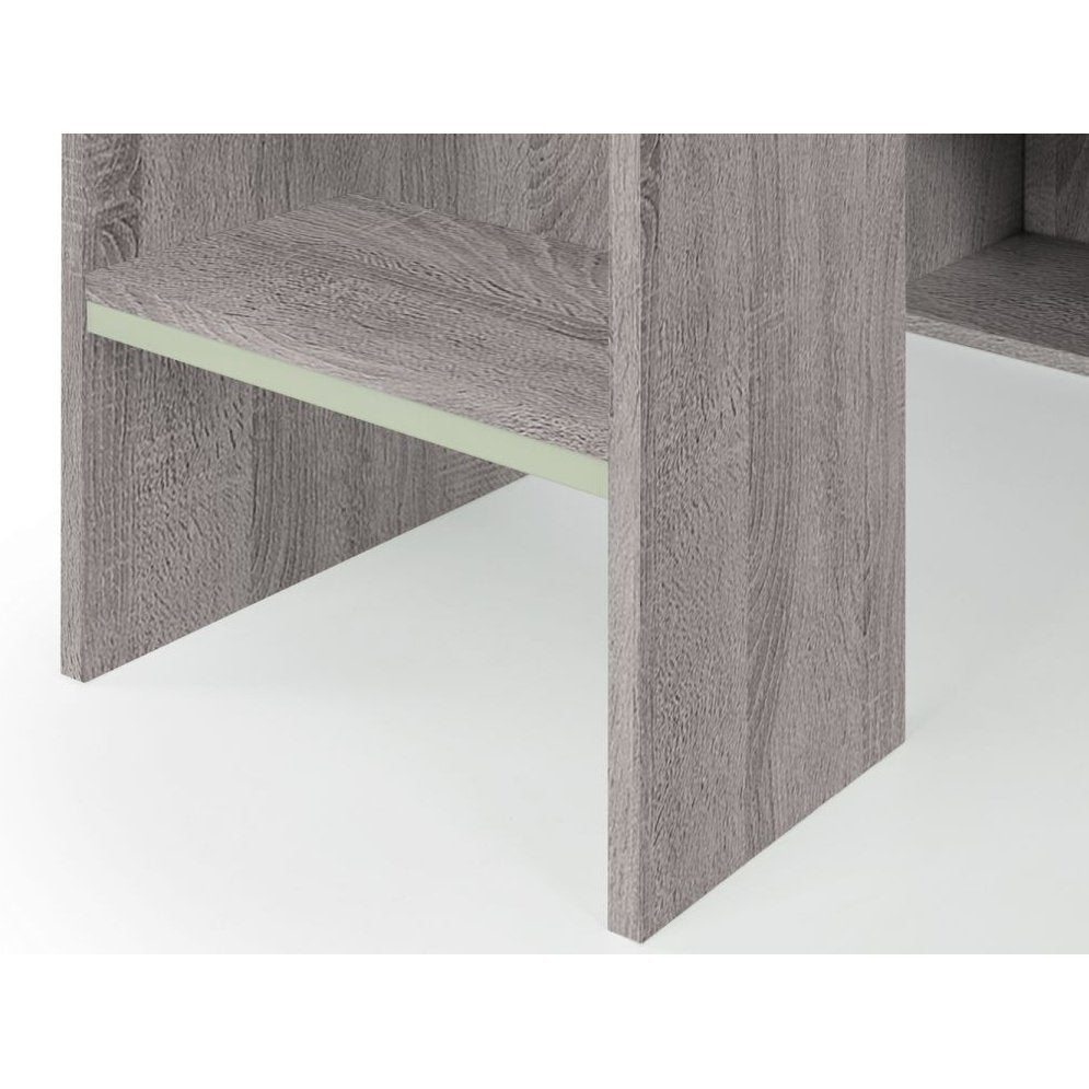 Nebula Gaming Bed with Desk - Grey Oak