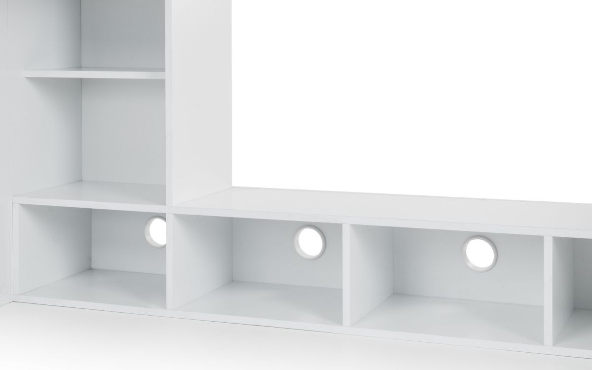 Nebula Gaming Bed with Desk - White