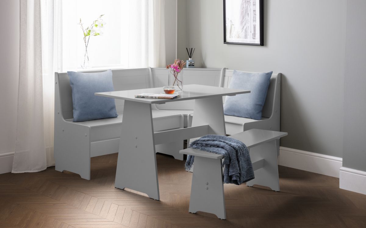 Newport Corner Dining Set - Dove Grey