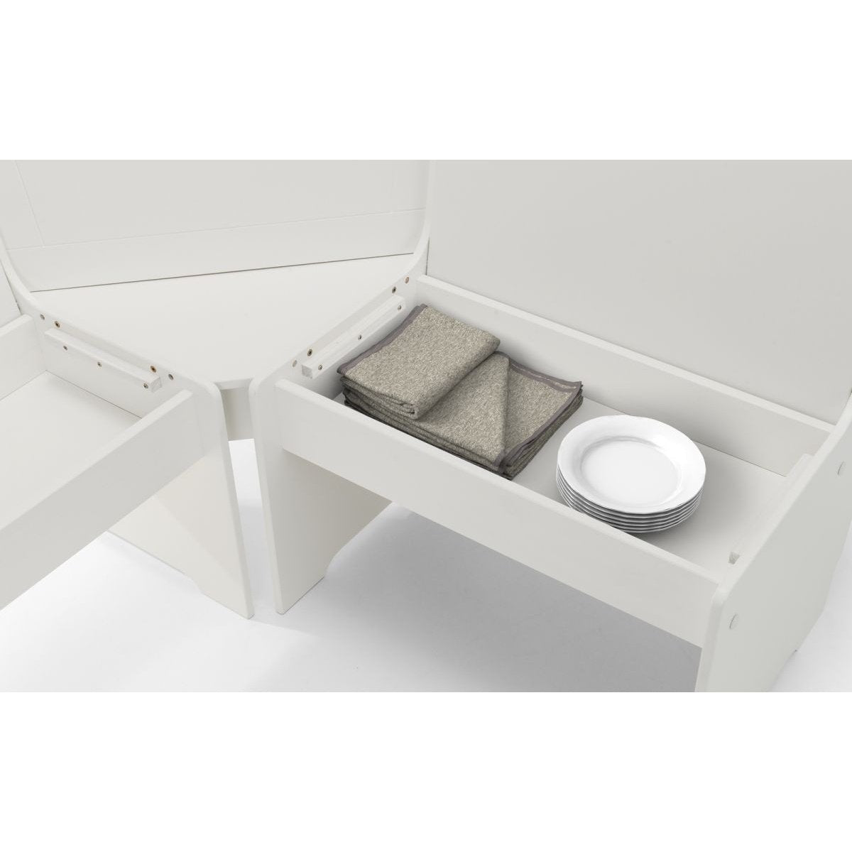 Newport Corner Dining Set - Surf White