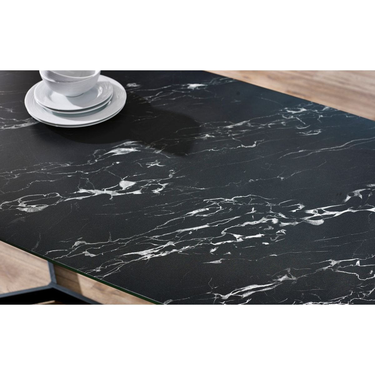 Olympus Dining Table - Black Marble