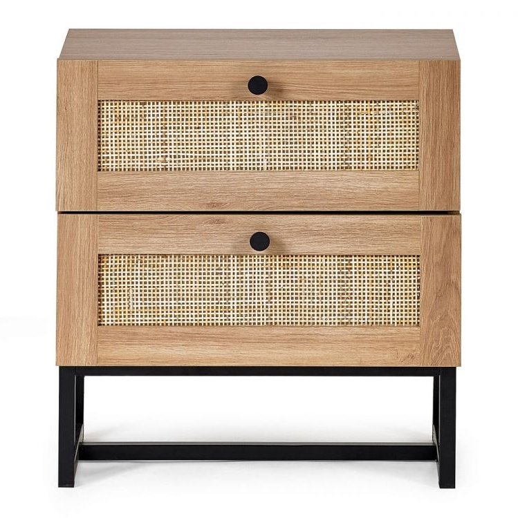 Padstow 2 Drawer Bedside - Oak