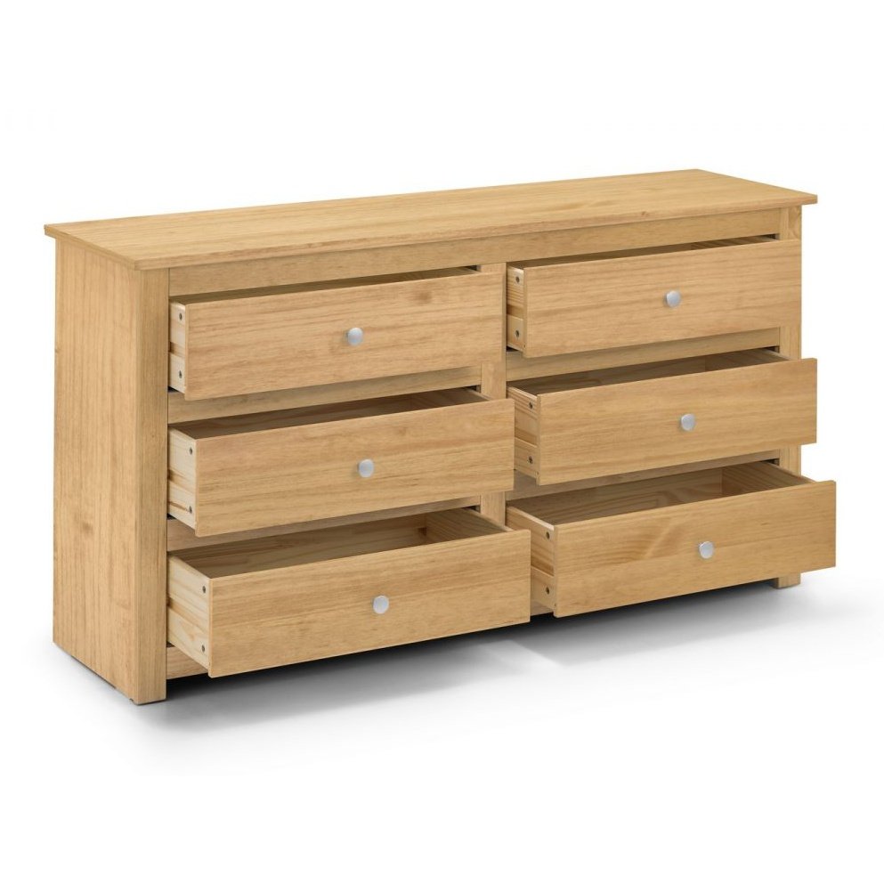 Radley 6 Drawer Chest - Waxed Pine