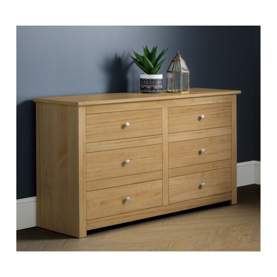 Radley 6 Drawer Chest - Waxed Pine