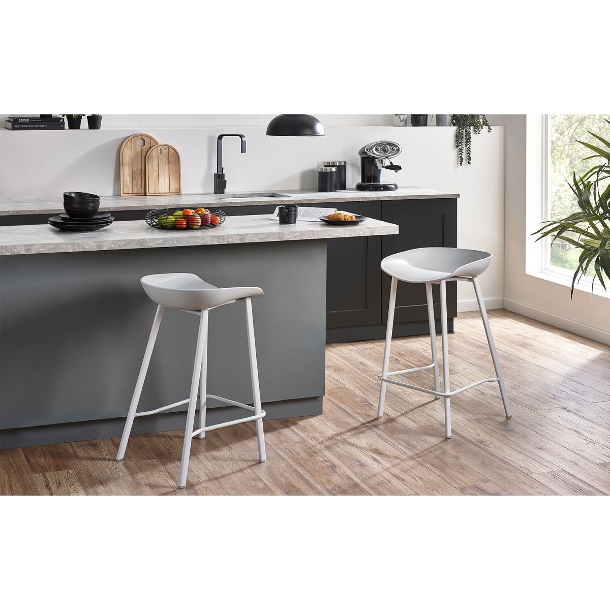 Renzo Bar Stool - Grey