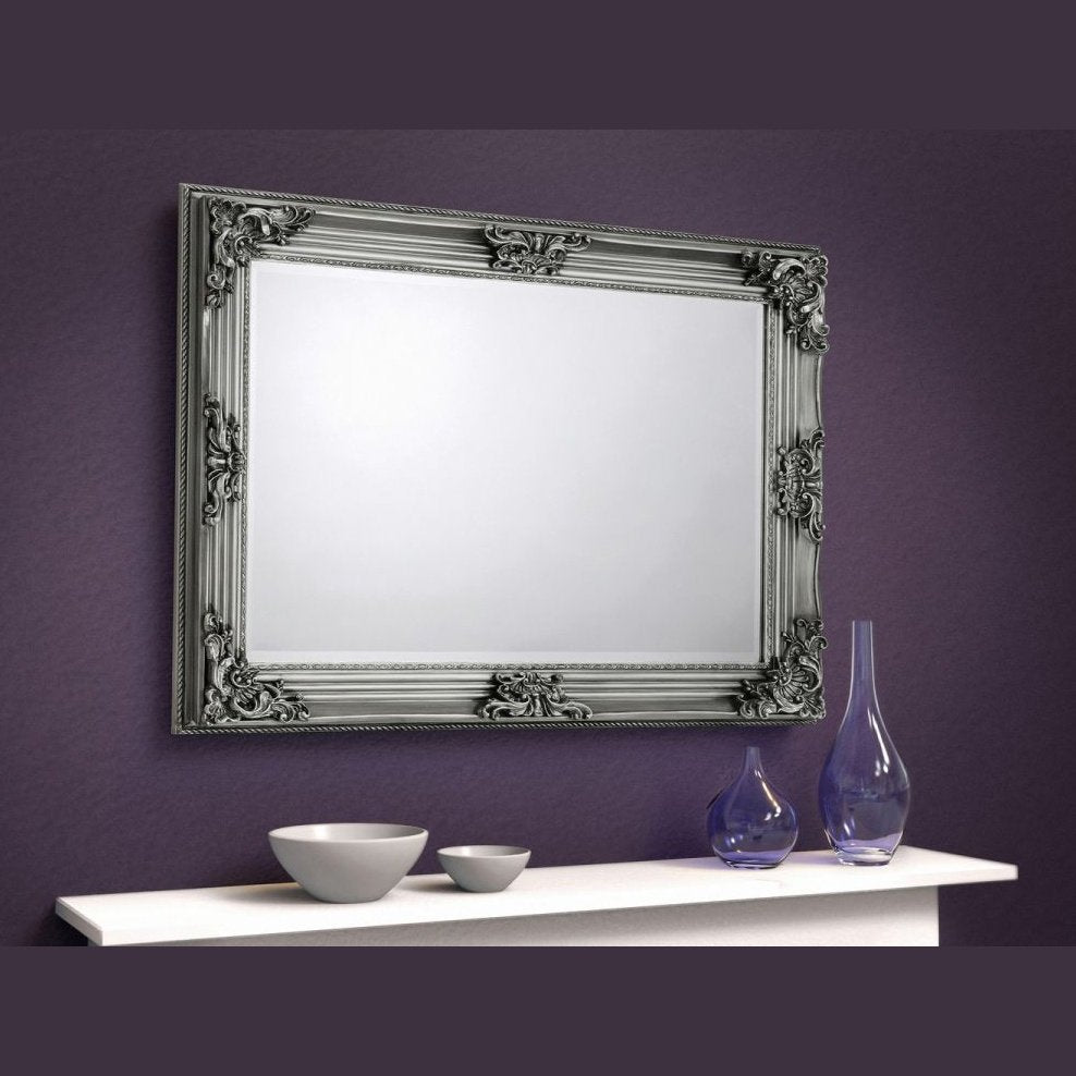 Rococo Pewter Wall Mirror