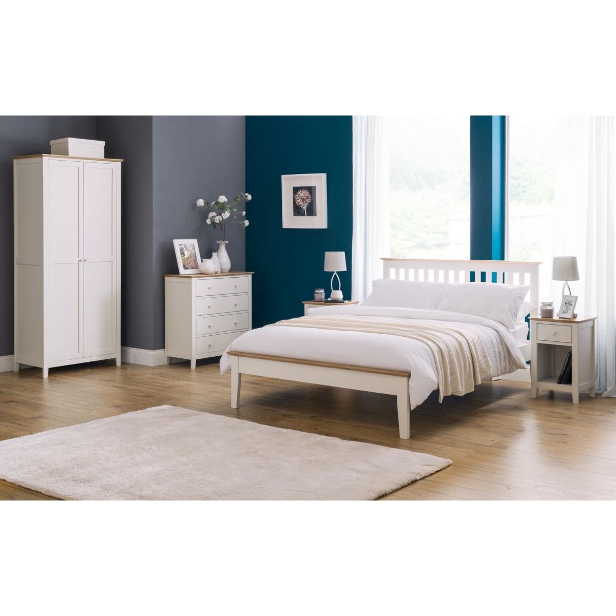 Salerno 2-Tone 1 Drawer Bedside