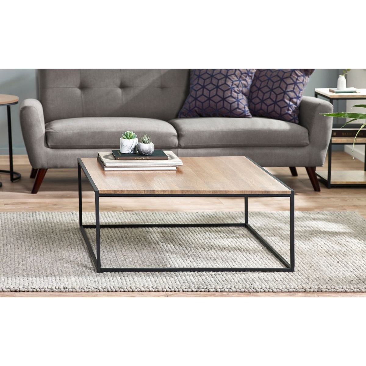 Tribeca Square Coffee Table - Sonoma Oak