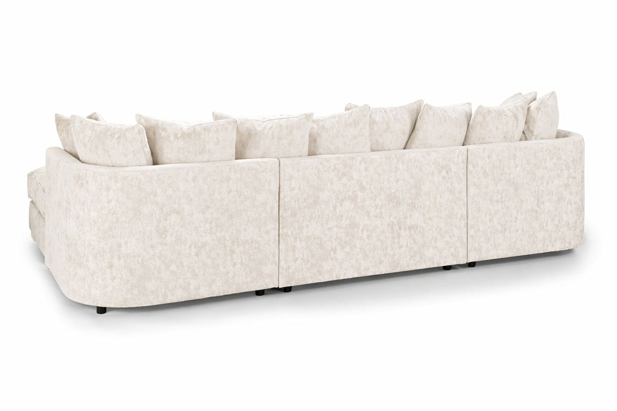 Bishop U Shape Truffle Fabric Sofa