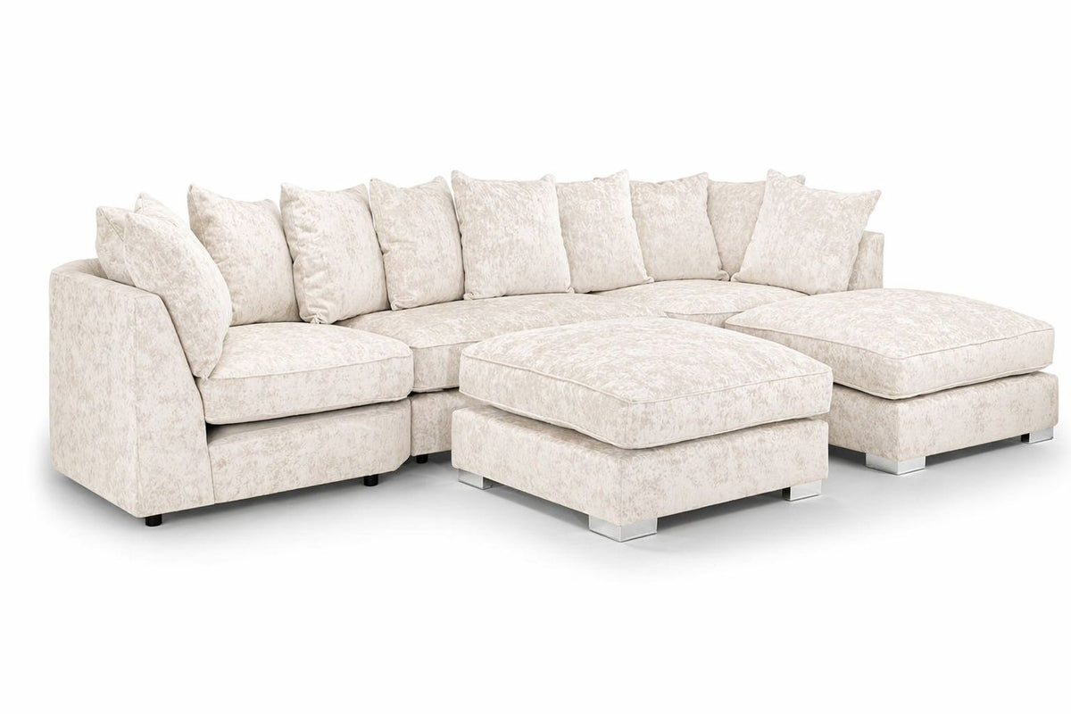 Bishop U Shape Truffle Fabric Sofa