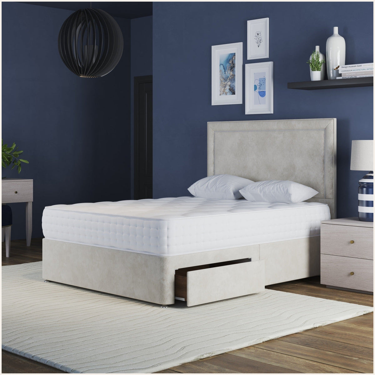 Hannah Bed Divan Base And Headboard