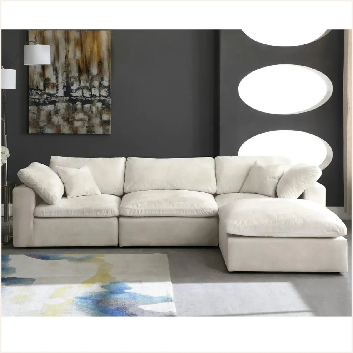 Winsdor Modular Sofa 3 Seater Universal Corner With Footstool