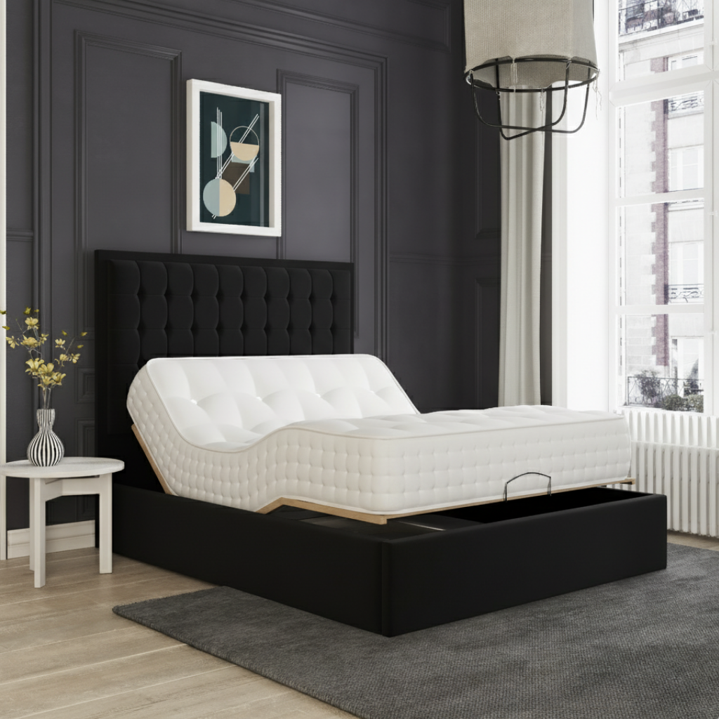 SleepMotion Advance Adjustable Bed – Dual Motor Electric Frame with CoolGel Mattress | BLUE