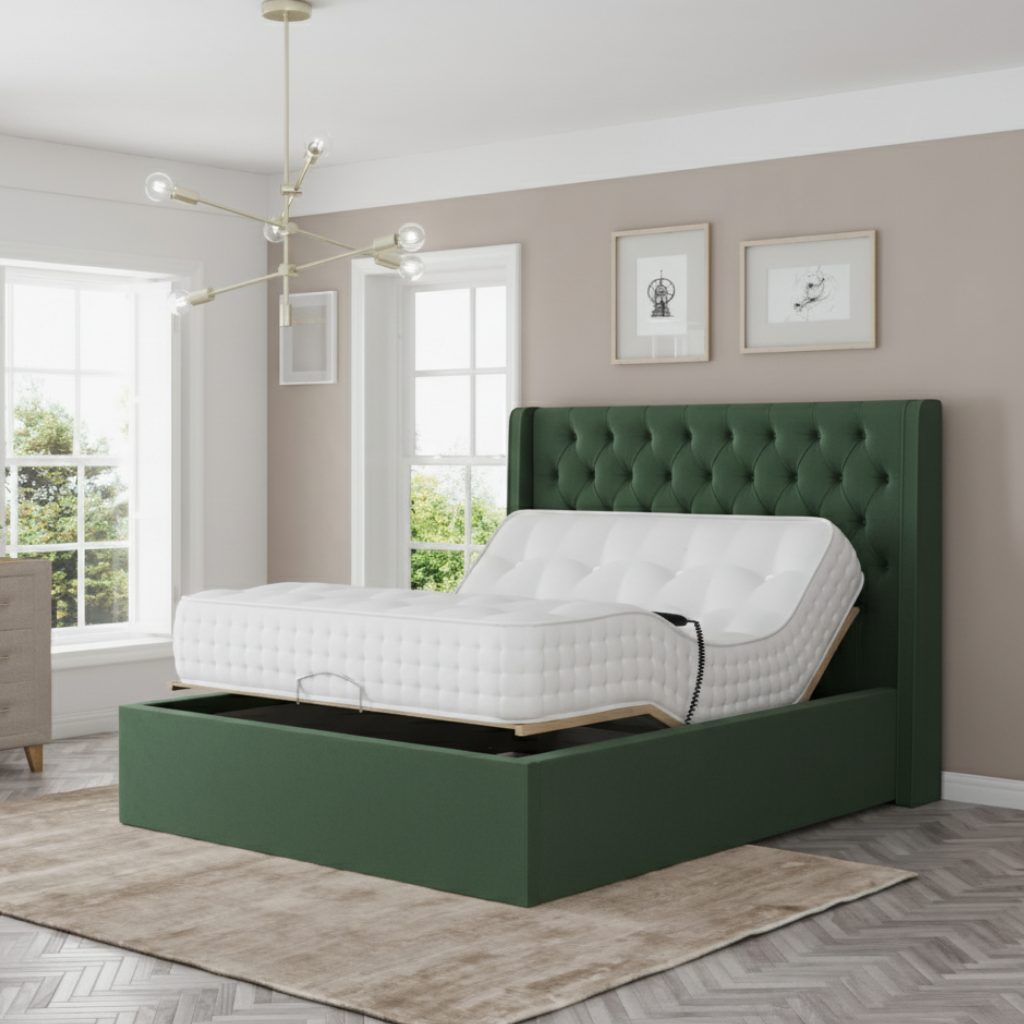 HarmonyLift Luxe 9000 Premium Adjustable Bed with Memory Foam Mattress