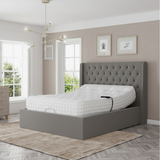 HarmonyLift Luxe 9000 Premium Adjustable Bed – Electric Adjustable Frame with Memory Foam Mattress | BLACK