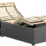 Zurich Electric Adjustable Bed Set Fabric Pocket Sprung Mattress Plain Headboard