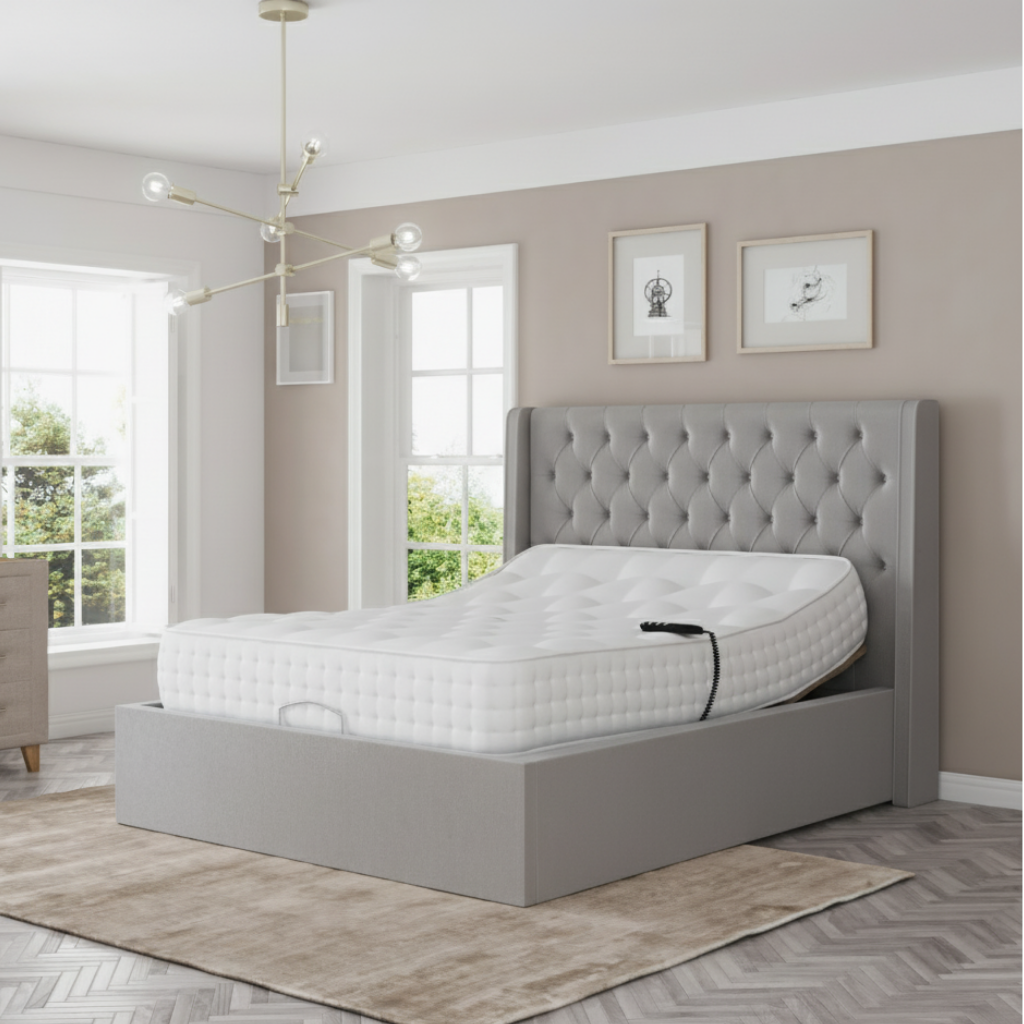 HarmonyLift Luxe 9000 Premium Adjustable Bed with Memory Foam Mattress